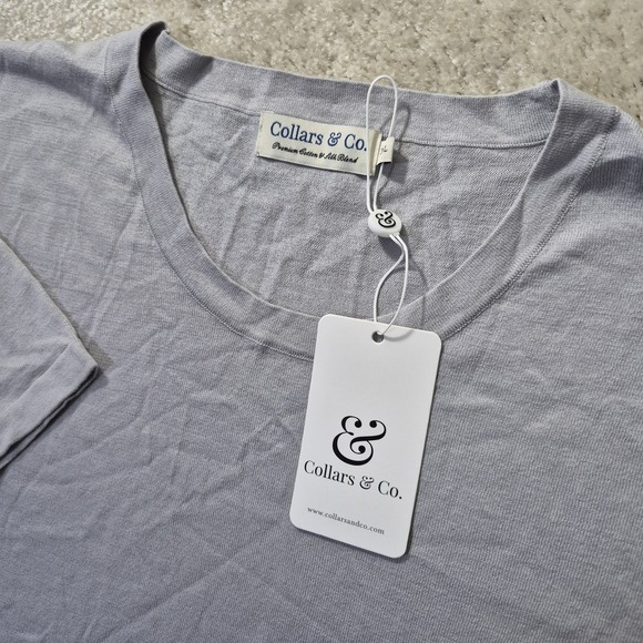 Collars & Co. Other - Collars & Co Cotton Silk T Shirt Mens 3XL Gray Comfort Knit Luxury Stretch New
